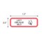 Nevs Position Labels - Left Oblique 1/2" x 1-1/2" White w/Red & Black XP-322 - alternate 2